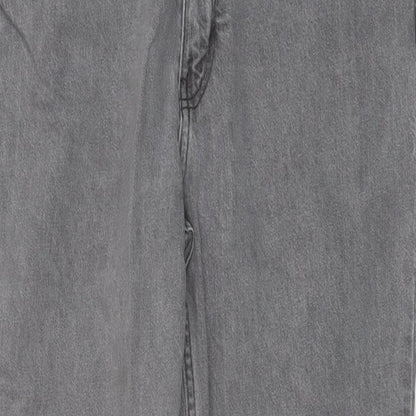 H&M Mens Grey Cotton Straight Jeans Size 32 in L27 in Regular Button - Vintage