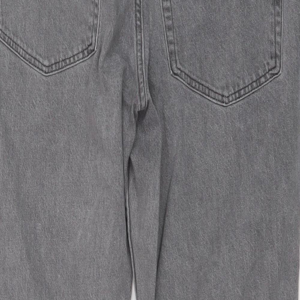 H&M Mens Grey Cotton Straight Jeans Size 32 in L27 in Regular Button - Vintage