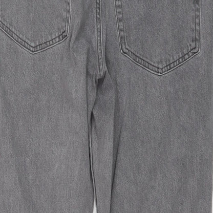 H&M Mens Grey Cotton Straight Jeans Size 32 in L27 in Regular Button - Vintage