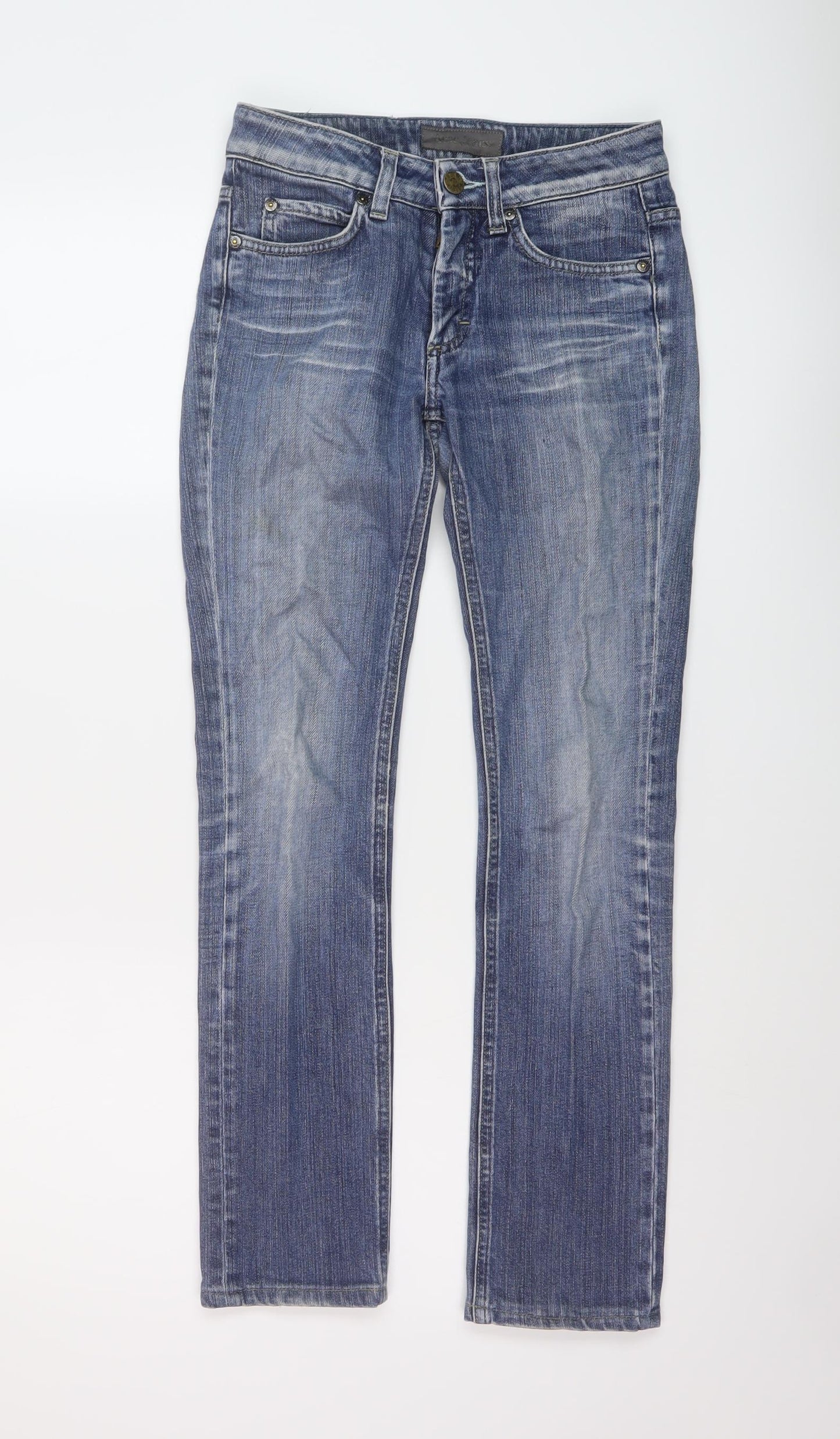 Acne Jeans Womens Black Cotton Straight Jeans Size 24 in L28 in Regular Button