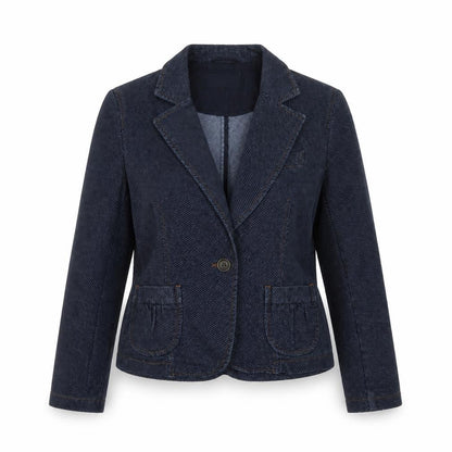 Marks & Spencer Womens Blue Polka Dot Jacket Size 14 Button