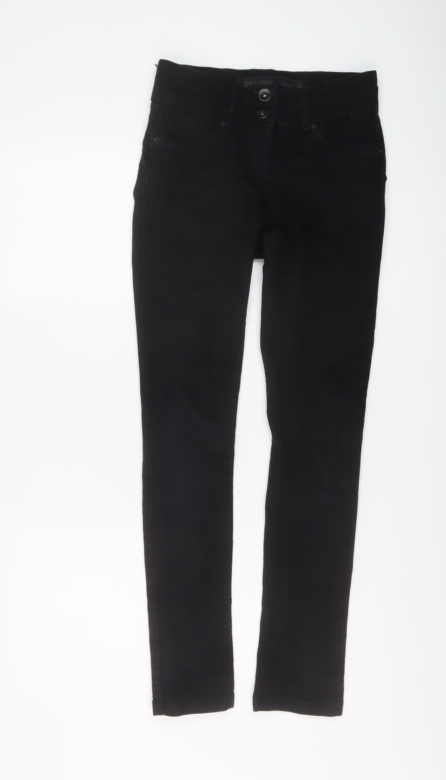 NEXT Womens Beige Cotton Skinny Jeans Size 6 L29 in Regular Button