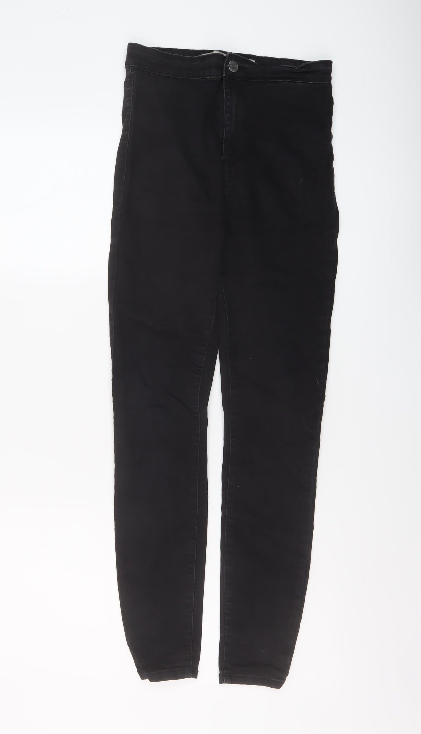 Denim & Co. Womens Black Cotton Jegging Jeans Size 10 L27 in Regular Button