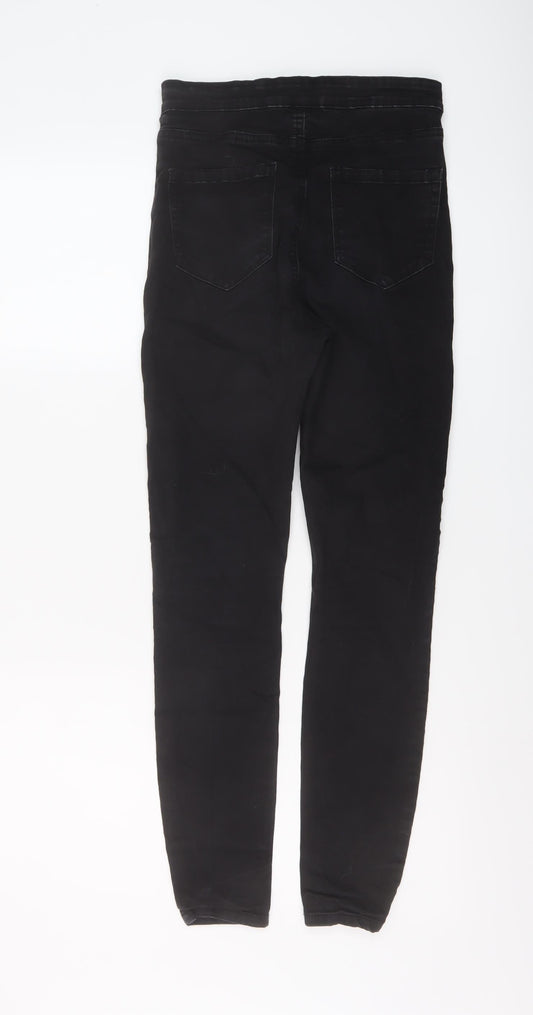 Denim & Co. Womens Black Cotton Jegging Jeans Size 10 L27 in Regular Button