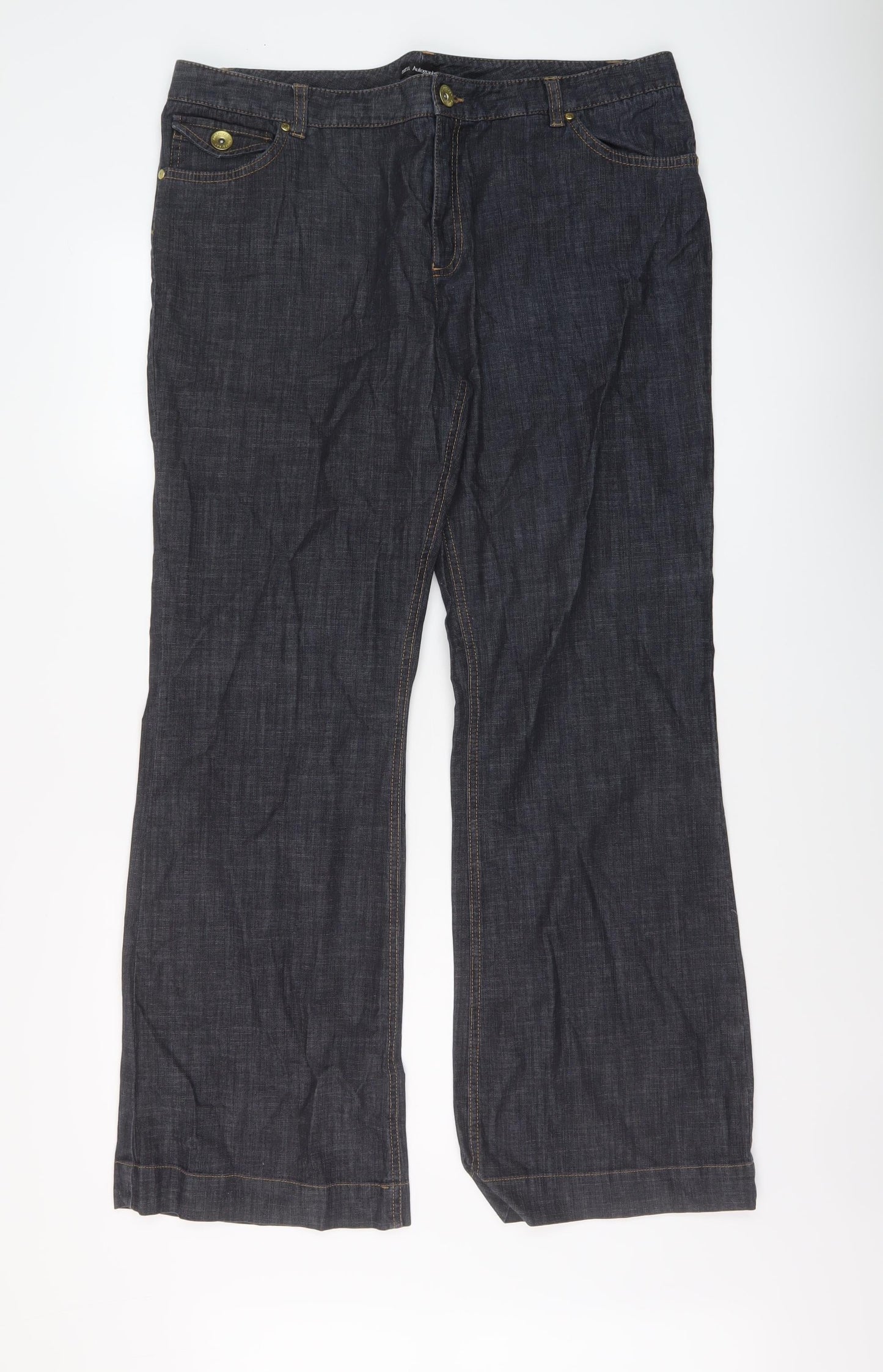 Womens UK Size 38 in Marks and Spencer Regular Fit Bootcut Blue Jeans