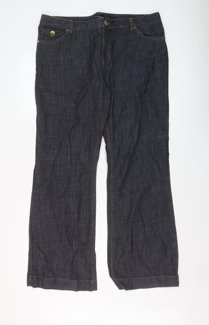 Womens UK Size 38 in Marks and Spencer Regular Fit Bootcut Blue Jeans