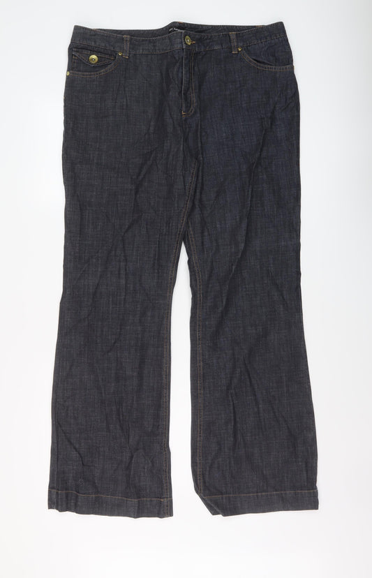 Womens UK Size 38 in Marks and Spencer Regular Fit Bootcut Blue Jeans