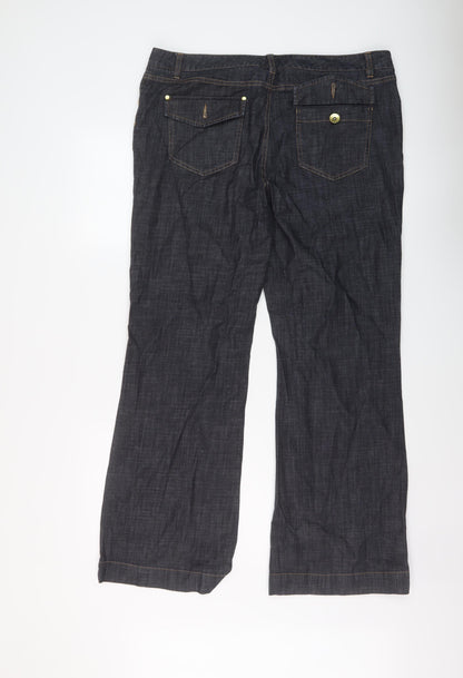 Womens UK Size 38 in Marks and Spencer Regular Fit Bootcut Blue Jeans
