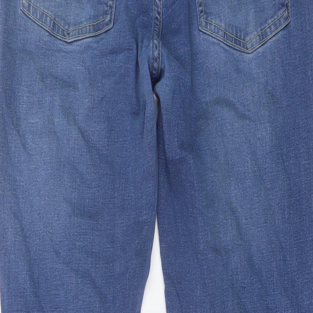 Boohoo Mens Blue Cotton Skinny Jeans Size 32 in L29 in Regular Button