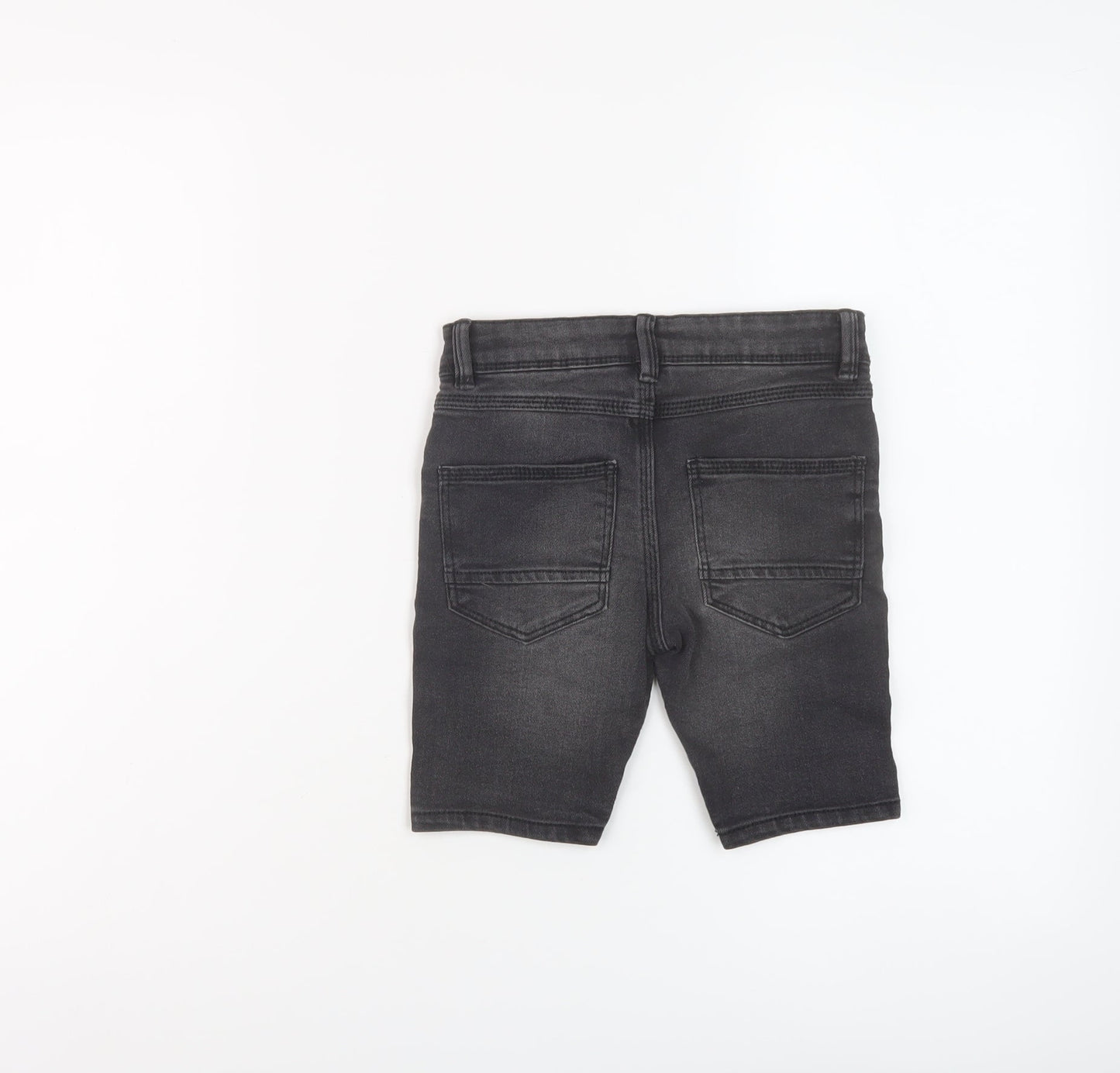 Denim & Co. Boys Green Cotton Bermuda Shorts Size 5 Years Regular Zip