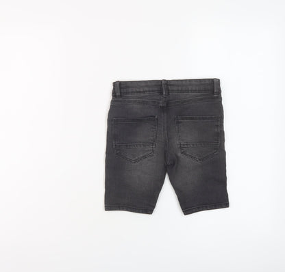 Denim & Co. Boys Green Cotton Bermuda Shorts Size 5 Years Regular Zip