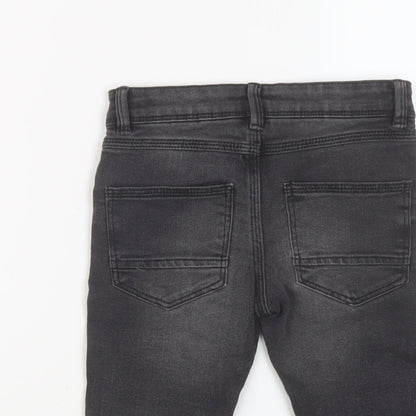 Denim & Co. Boys Green Cotton Bermuda Shorts Size 5 Years Regular Zip