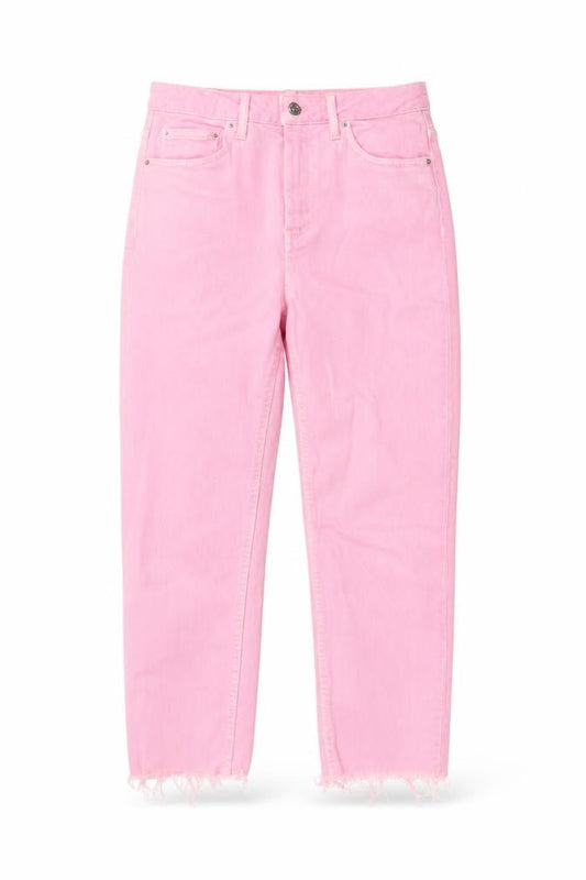 Womens UK Size 28 in Topshop Regular Fit Cropped Pink Jeans