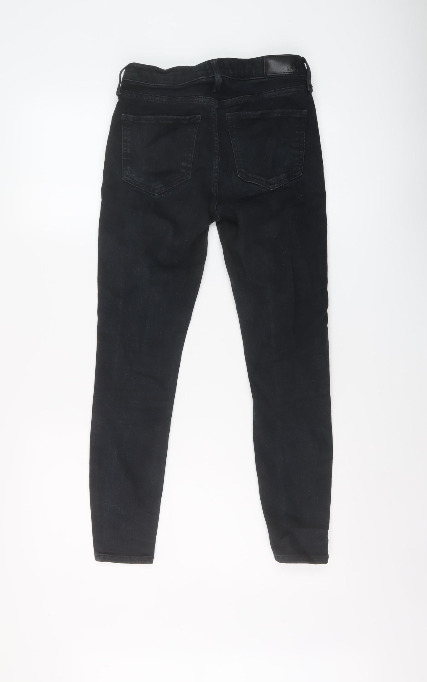 River Island Womens Blue Cotton Skinny Jeans Size 10 L25 in Regular Button