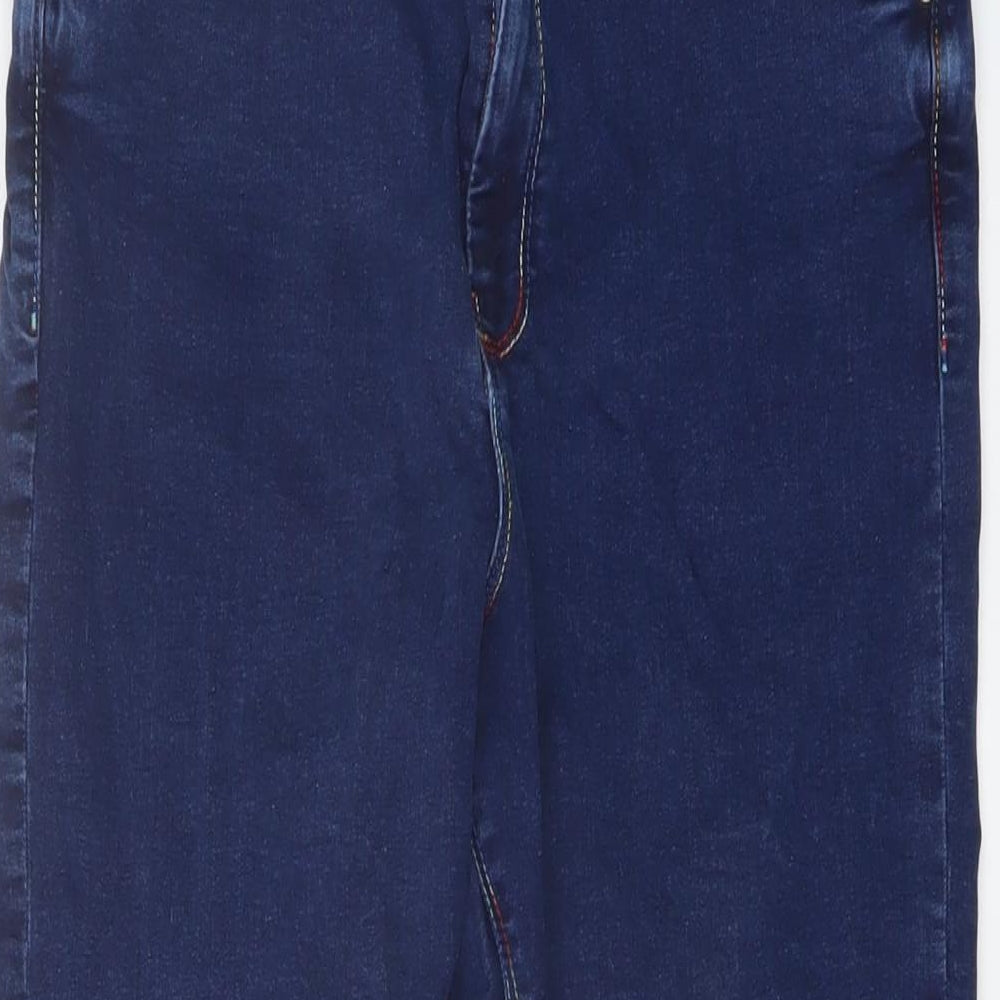 ASOS Womens Blue Cotton Skinny Jeans Size 32 in L25 in Regular Button