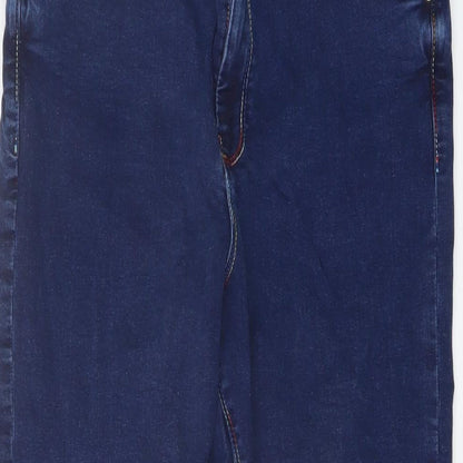 ASOS Womens Blue Cotton Skinny Jeans Size 32 in L25 in Regular Button