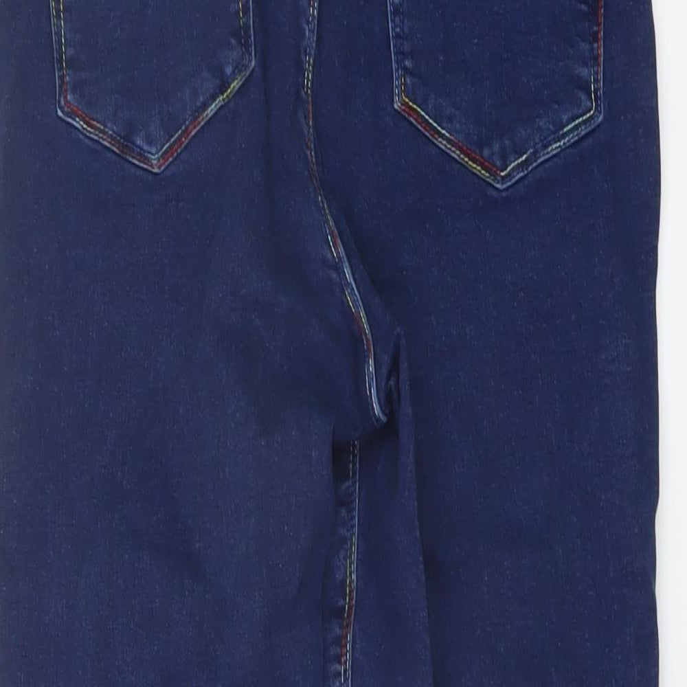 ASOS Womens Blue Cotton Skinny Jeans Size 32 in L25 in Regular Button