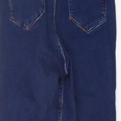 ASOS Womens Blue Cotton Skinny Jeans Size 32 in L25 in Regular Button
