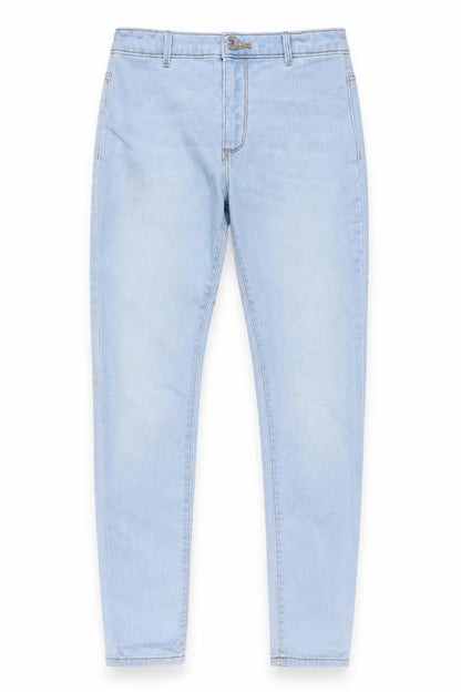 River Island Girls Blue Cotton Skinny Jeans Size 12 Years Regular Button