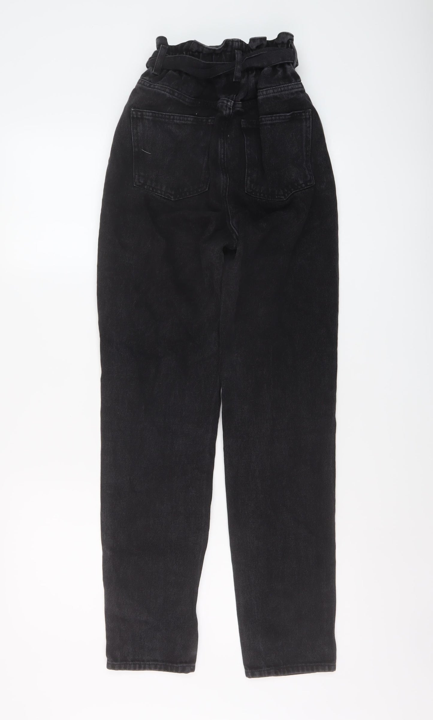 New Look Womens Grey Cotton Mom Jeans Size 6 L29 in Regular Button