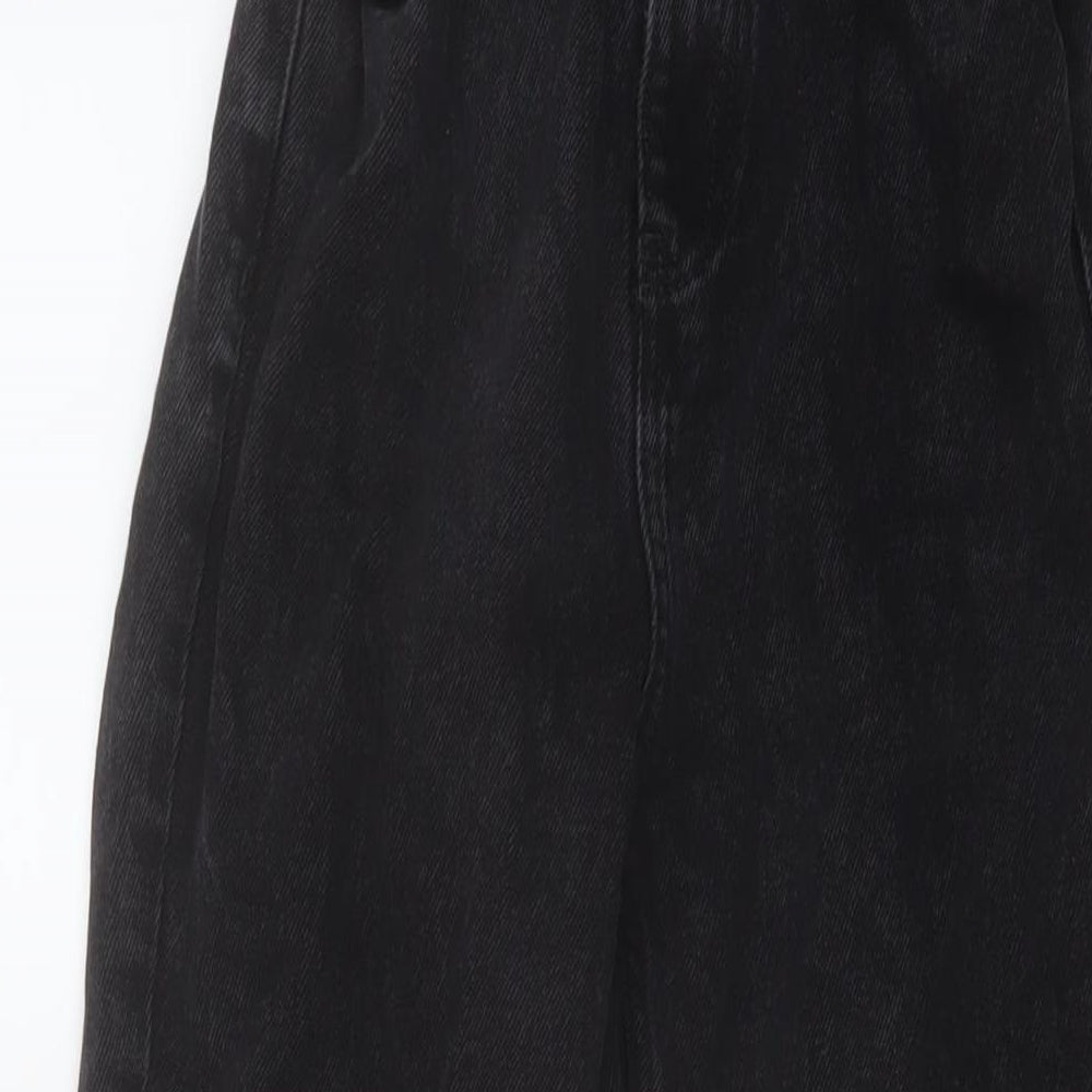 New Look Womens Grey Cotton Mom Jeans Size 6 L29 in Regular Button