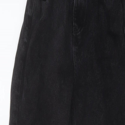 New Look Womens Grey Cotton Mom Jeans Size 6 L29 in Regular Button