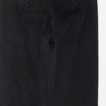 New Look Womens Grey Cotton Mom Jeans Size 6 L29 in Regular Button