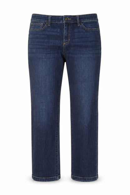 John's Bay Womens Blue Cotton Straight Jeans Size 10 L27 in Regular Button