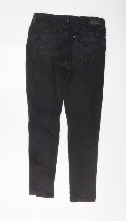 Levi's Womens Grey Cotton Skinny Jeans Size 30 in L30 in Regular Button