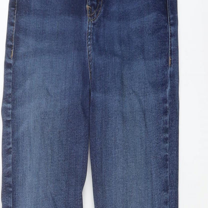 Topshop Womens Blue Cotton Skinny Jeans Size 26 L26 in Regular Button
