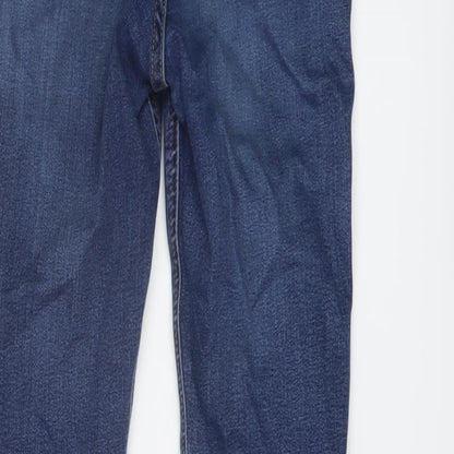 Topshop Womens Blue Cotton Skinny Jeans Size 26 L26 in Regular Button