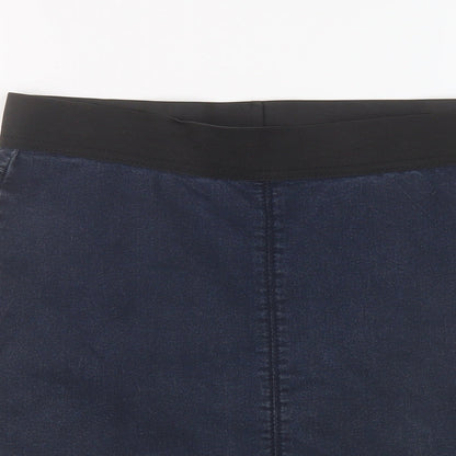 Marks and Spencer Womens Black Cotton A-Line Skirt Size 10