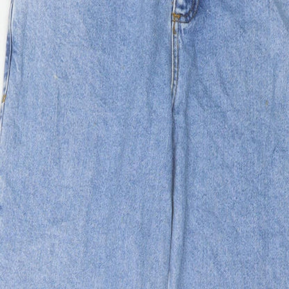 COLLUSION Womens Blue Cotton Mom Jeans Size 30 in L34 in Regular Zip