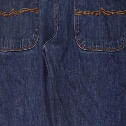 ASOS Mens Blue Cotton Straight Jeans Size 31 in L30 in Regular Button