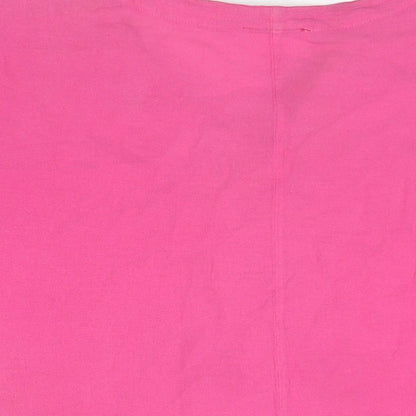 One Life Womens Pink Cotton Basic Blouse Size 6 Round Neck