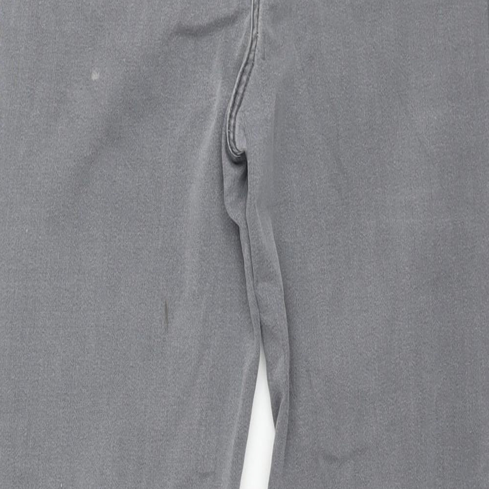 Per Una Womens Grey Cotton Straight Jeans Size 28 in L28 in Regular Zip - Stud Detail