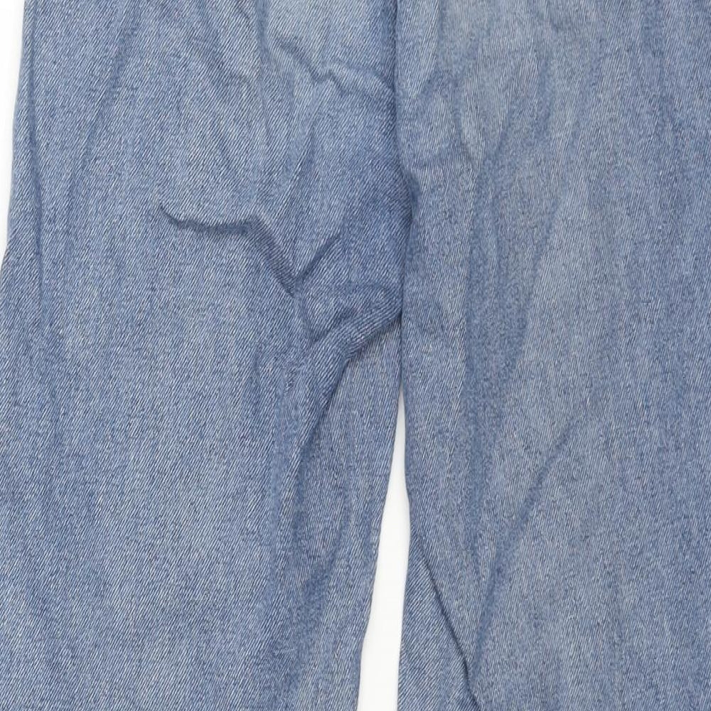 Denim & Co. Womens Blue Cotton Mom Jeans Size 4 L27 in Regular Zip