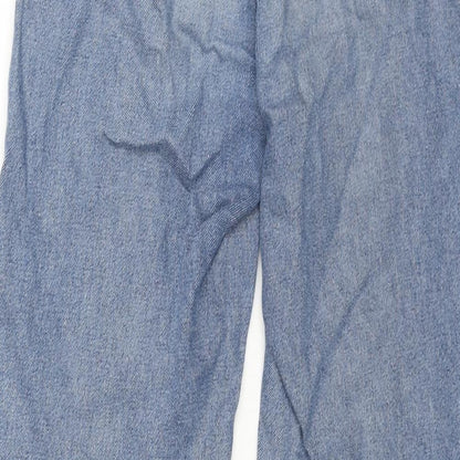 Denim & Co. Womens Blue Cotton Mom Jeans Size 4 L27 in Regular Zip