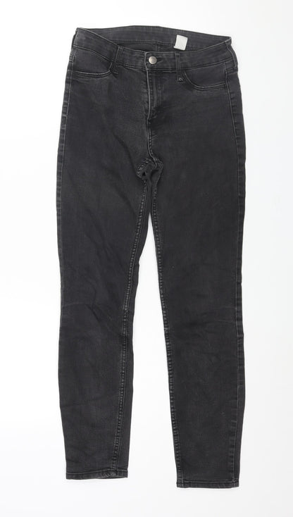 Womens UK Size 26 in H&M Regular Fit Skinny Black Jeans