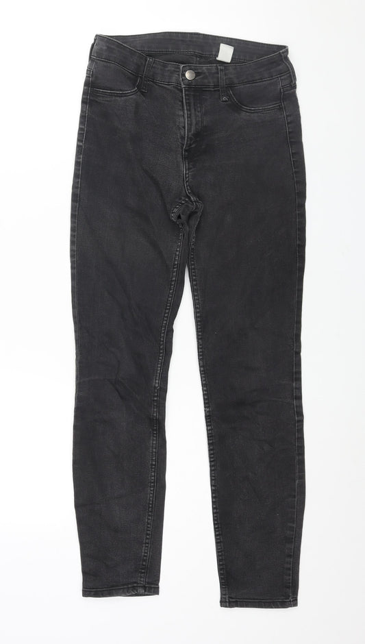 Womens UK Size 26 in H&M Regular Fit Skinny Black Jeans