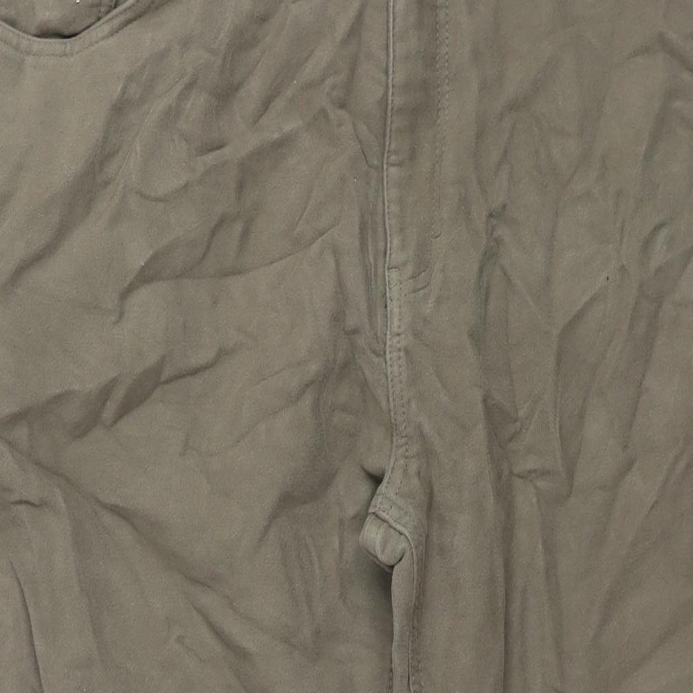 Maine New England Mens Green Cotton Trousers Size 42 in L30 in Regular Zip