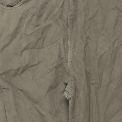 Maine New England Mens Green Cotton Trousers Size 42 in L30 in Regular Zip