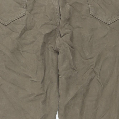 Maine New England Mens Green Cotton Trousers Size 42 in L30 in Regular Zip