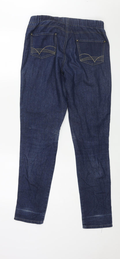 Denim& Womens Blue Cotton Jegging Jeans Size 12 L31 in Regular