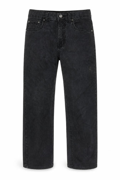 Mens UK Size 32 in Urban Star Regular Fit Straight Black Jeans