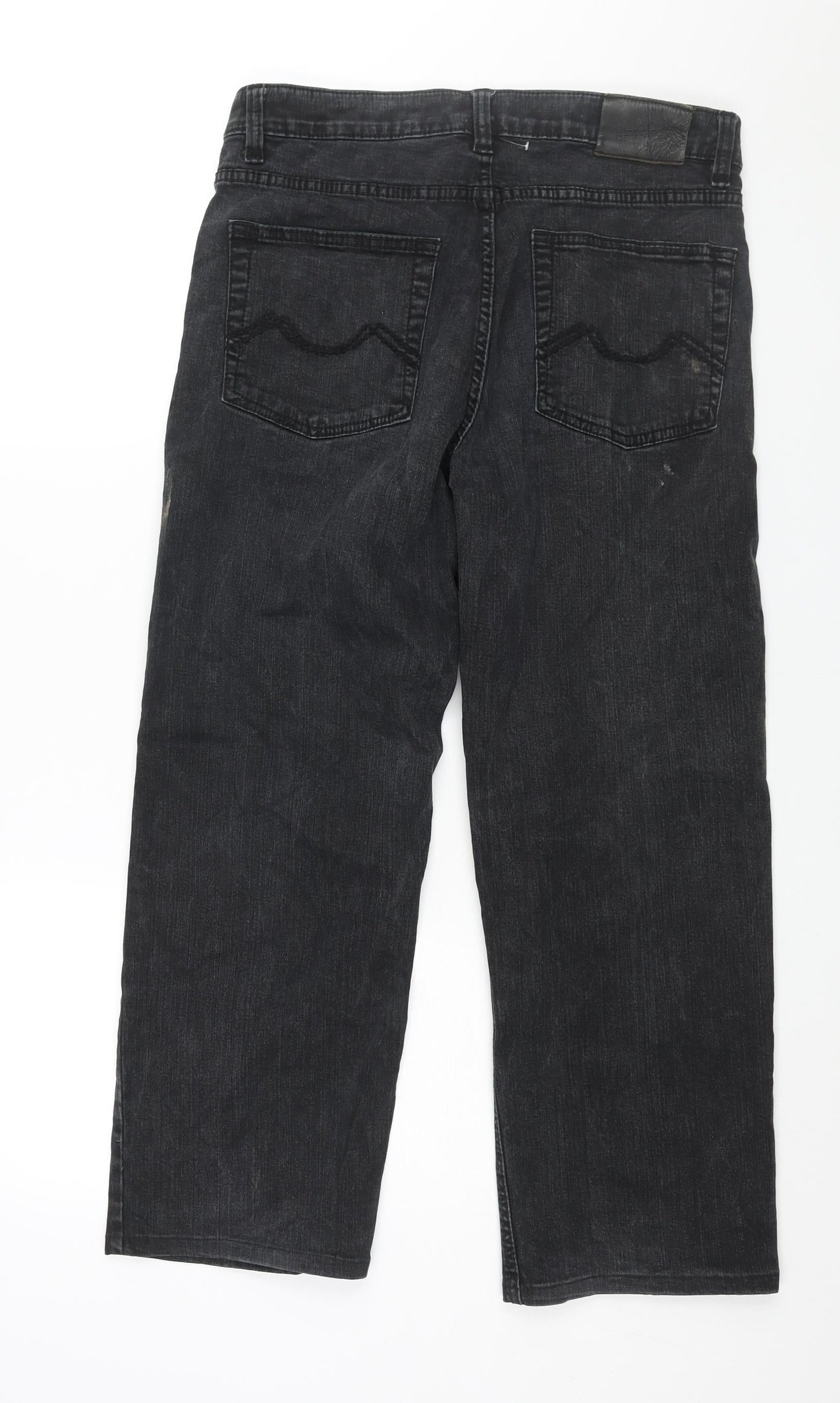 Urban Star Mens Black Cotton Straight Jeans Size 32 in L27 in Regular Zip