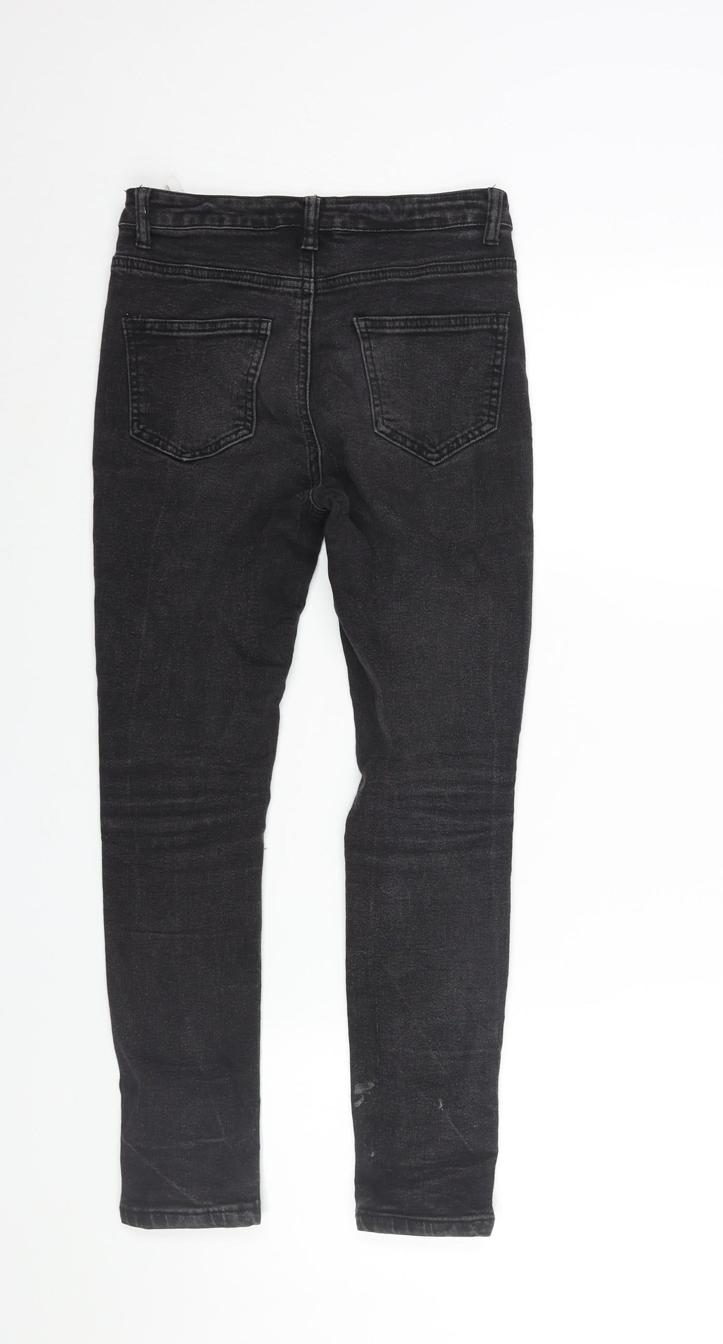 Boohoo Womens Black Cotton Skinny Jeans Size 6 L26 in Regular Zip