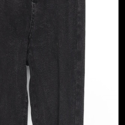 Boohoo Womens Black Cotton Skinny Jeans Size 6 L26 in Regular Zip