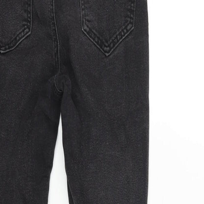 Boohoo Womens Black Cotton Skinny Jeans Size 6 L26 in Regular Zip