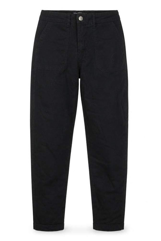 Womens UK Size 8 Papaya Regular Fit Tapered Black Jeans